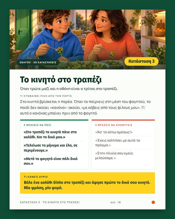 Κατάσταση 3: Το κινητό στο τραπέζι